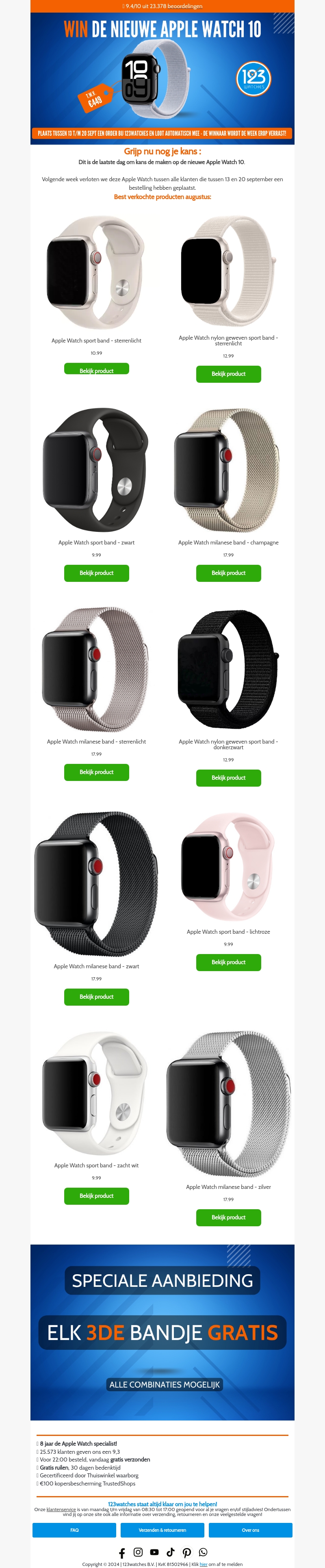 ⌚ Laatste dag, win de Apple Watch 10 ⌚ Laatste dag, win de Apple Watch 10