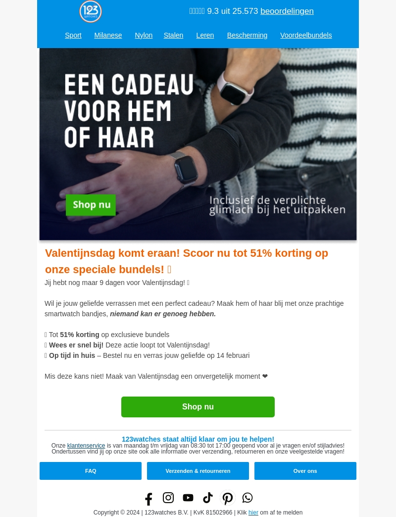 ❤️⌚Laat de liefde tikken – tot 51% korting op smartwatch bandjes! ❤️⌚Laat de liefde tikken – tot 51% korting op smartwatch bandjes!