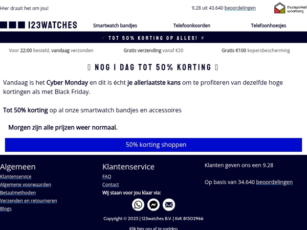 ⚡ Cyber Monday: laatste dag 50% korting