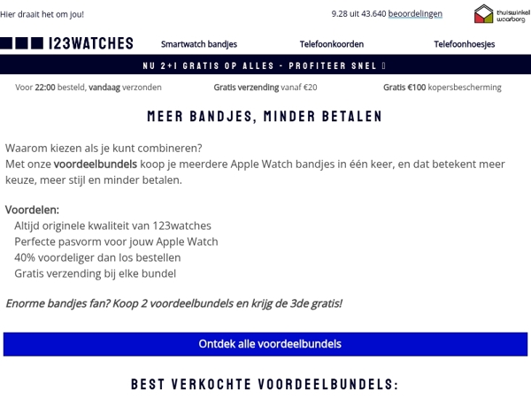 🔥 Mega korting op Apple Watch - 40% op alle voordeelbundels!