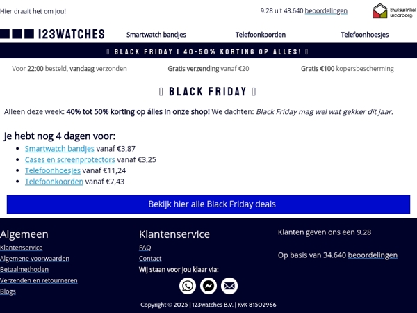 ⏰ Nog 4 dagen! tot 50% Black Friday korting op alles!