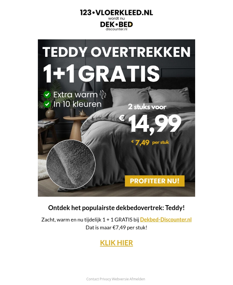 1+1 GRATIS op Teddy overtrekken 🧸 1+1 GRATIS op Teddy overtrekken 🧸
