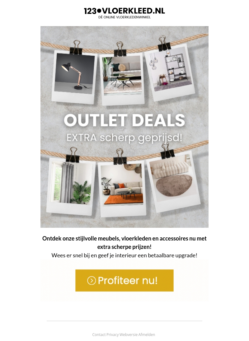 De nieuwste outlet deals al gezien? De nieuwste outlet deals al gezien?