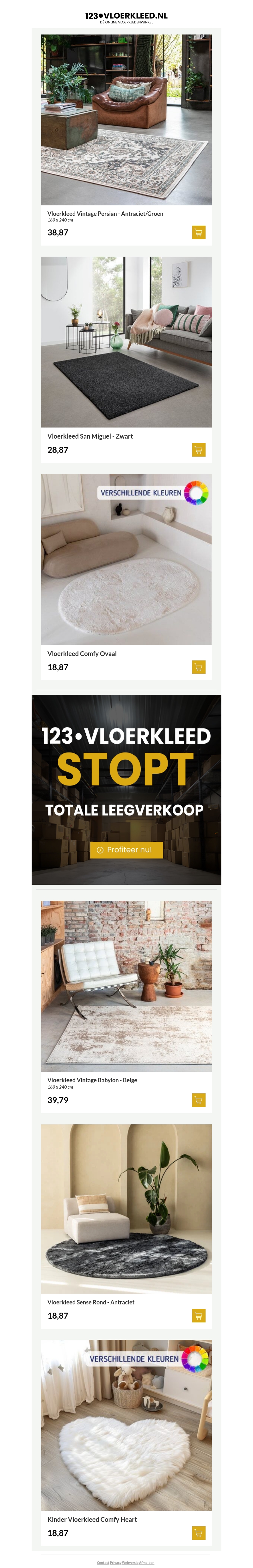 Hoge korting op Vloerkleden! Hoge korting op Vloerkleden!