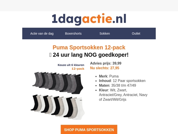 Deze Puma sportsokken deal gaat hard… 👀