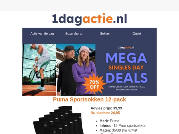 🔥Mega Singles Day Deals - Puma Sportsokken Zwart 12-pack