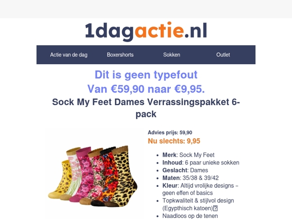 Happy feet voor minder dan €2 per paar 🧡