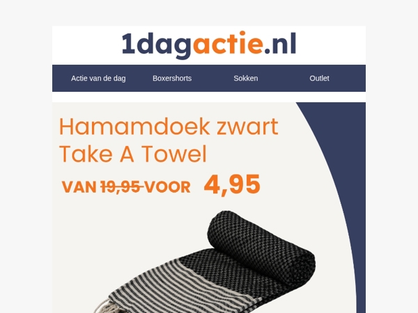 Psst, er is nu MEGA korting Hamamdoek van Take a Towel!