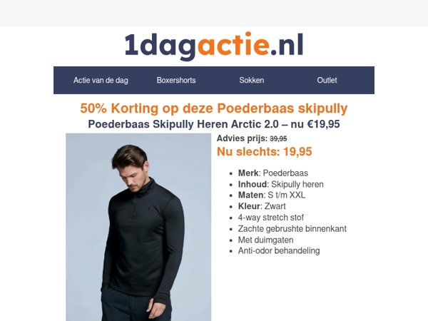 Vandaag: Poederbaas Skipully van €39,95 voor €19,95