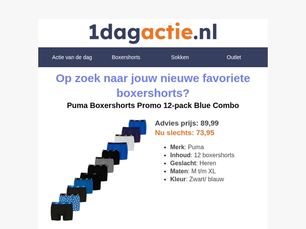 Topdeal voor ⏰: Puma 12-pack boxershorts voor €73,95