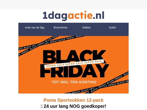 🔥Black Friday - Puma Sportsokken Zwart 12-pack