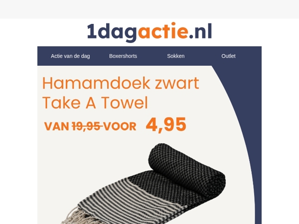MEGA korting! Take a Towel nu slechts €4,95 ⏰ OP = OP!