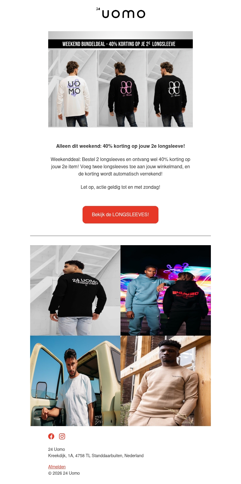 🤑WEEKENDDEAL! 40% korting op jouw 2e longsleeve!🤑 🤑WEEKENDDEAL! 40% korting op jouw 2e longsleeve!🤑