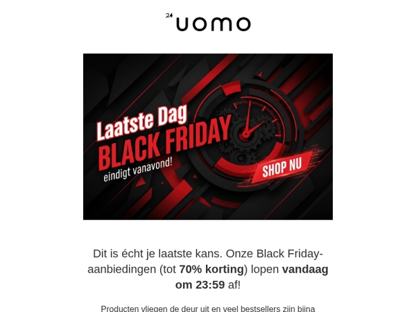 ⏳ Laatste Dag — Black Friday eindigt vanavond!