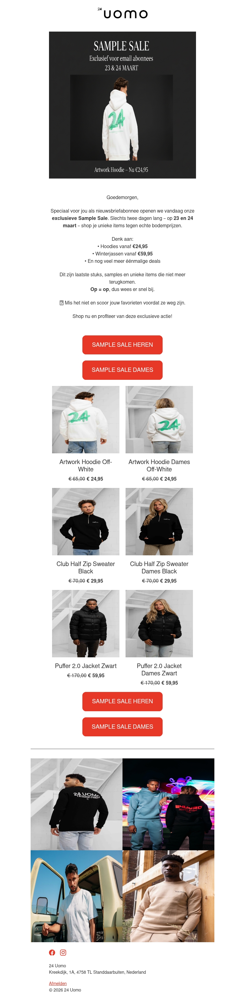 🔥 Exclusieve Sample Sale – Tot 70% korting 🔥 Exclusieve Sample Sale – Tot 70% korting