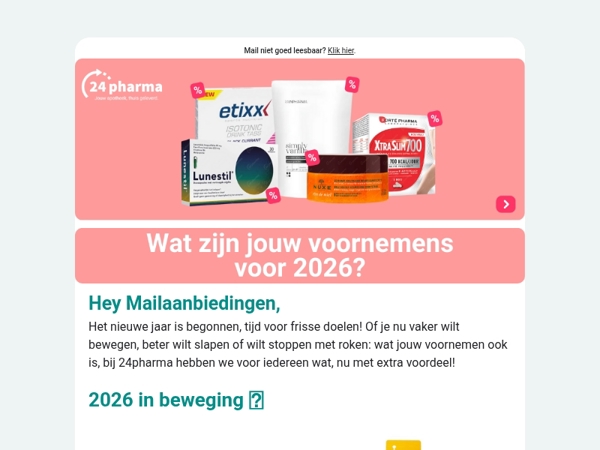 Tot -40% korting om jouw goede voornemens te starten! 🤩