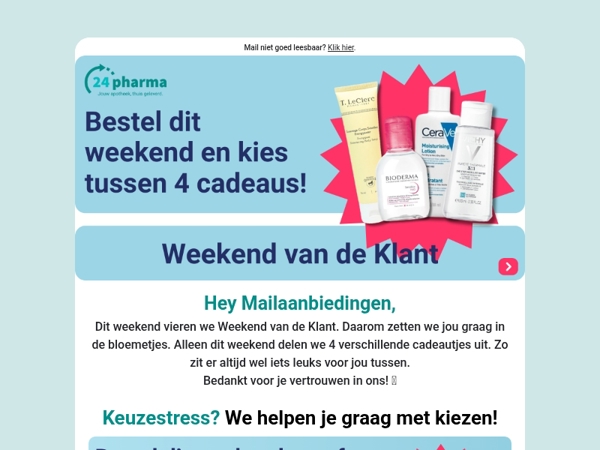 Exclusieve cadeaus tijdens Weekend van de Klant 🎁