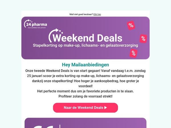 Scoor stapelkorting tijdens onze Weekend Deals! 🤩