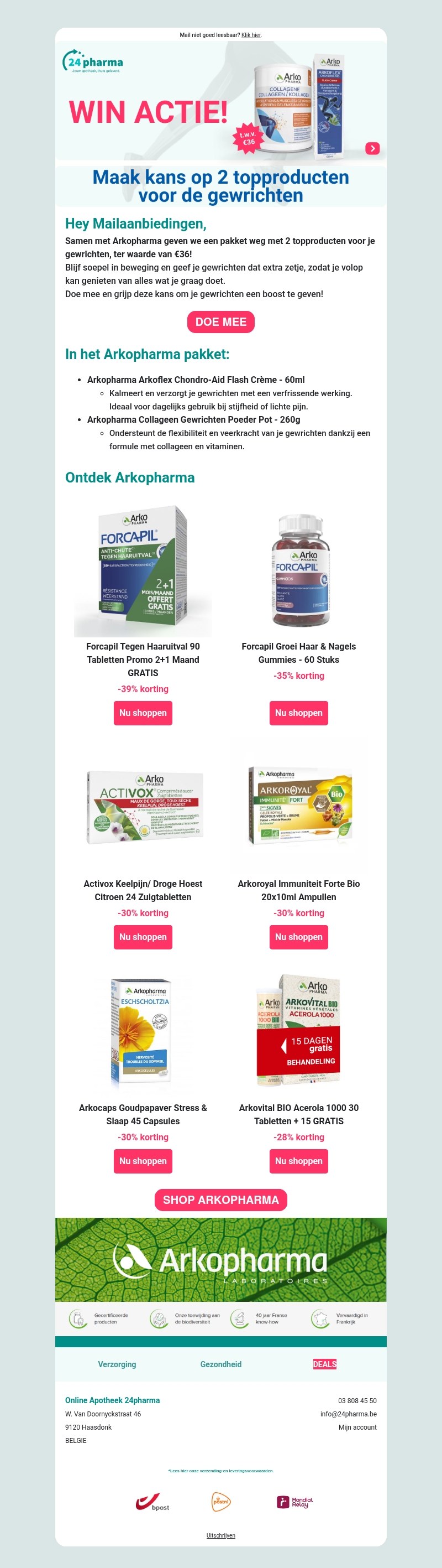 WIN een Arkopharma Pakket 😍 WIN een Arkopharma Pakket 😍