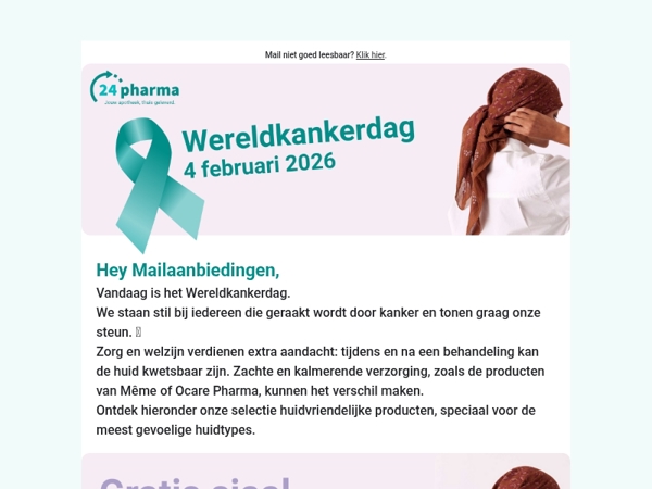 Mailaanbiedingen, vandaag is het Wereldkankerdag 🎗️