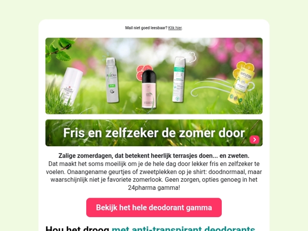 Korting tot -45% op ons deodorant gamma!