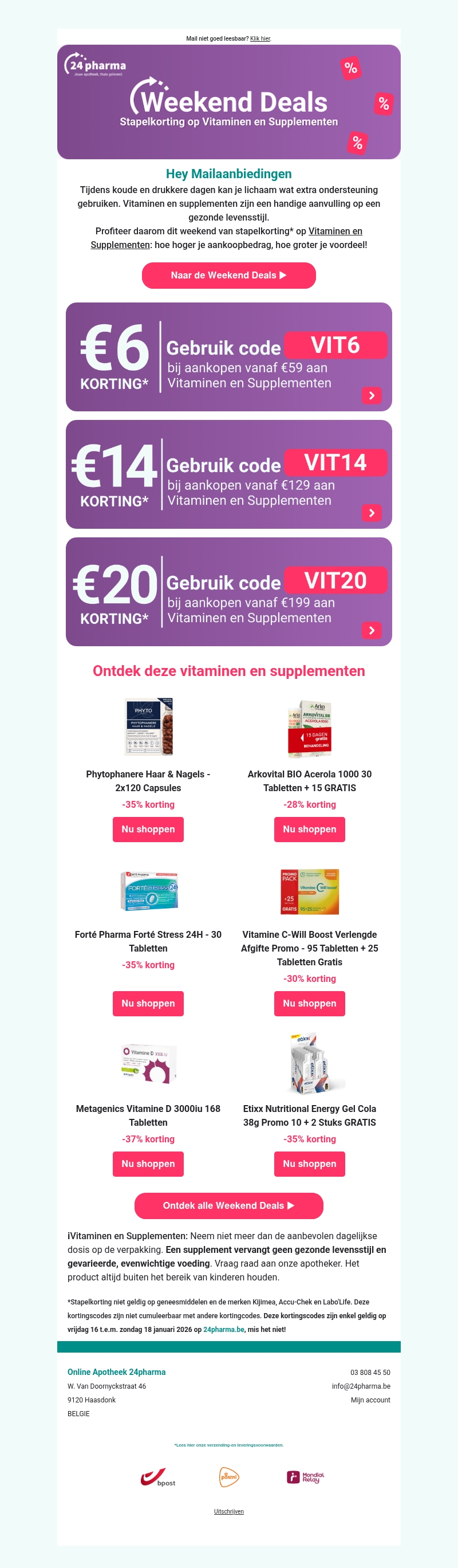 Stapelkorting op Vitaminen en Supplementen! 🤩 Stapelkorting op Vitaminen en Supplementen! 🤩
