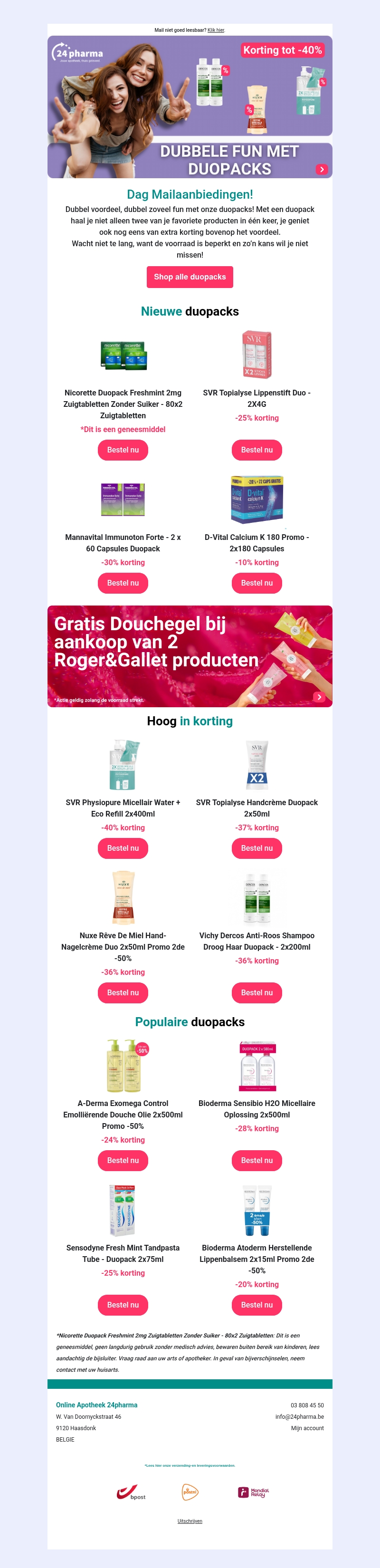 Scoor tot 40% korting op Duopacks ✌️ Scoor tot 40% korting op Duopacks ✌️