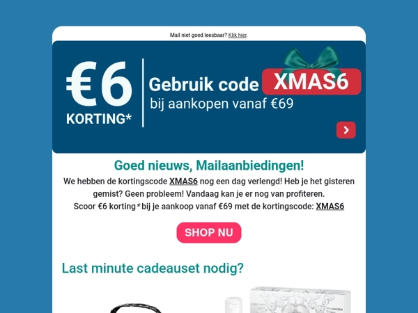 €6 korting op je volgende bestelling! 💚