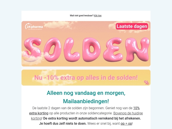 Mailaanbiedingen, het is nu of nooit! Laatste 2 dagen!