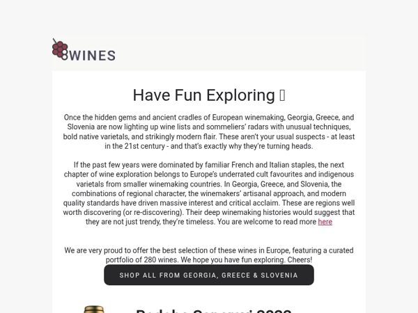 Georgia, Greece & Slovenia - Trending Wines!