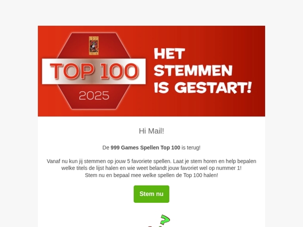 📣 Stem nu voor de 999 Games Spellen Top 100!