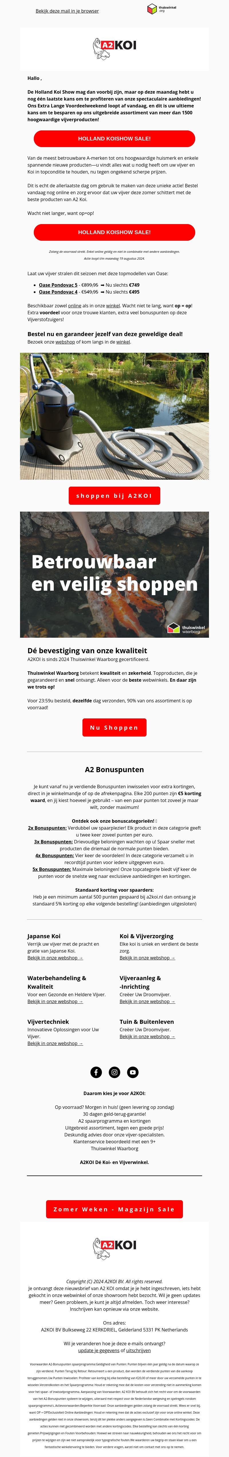 Alleen vandaag nog! π Holland Koi Show Korting β¨ Alleen vandaag nog! π Holland Koi Show Korting β¨