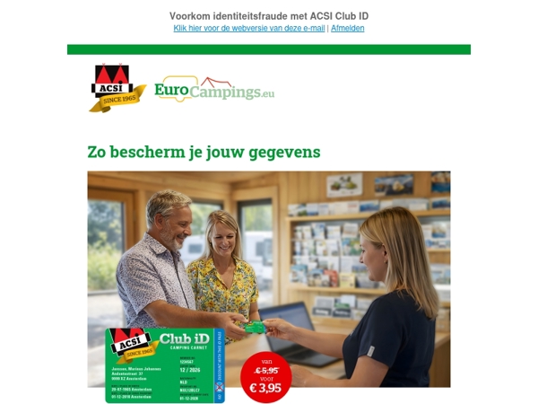 Paspoort afgeven op de camping? Liever niet