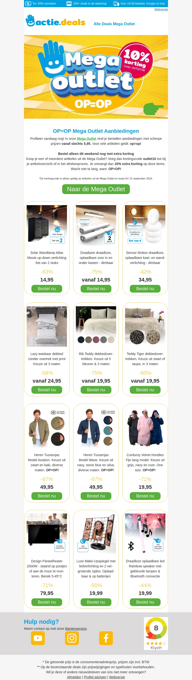🛒 10% korting in de Mega Outlet! | OP=OP vanaf 5,95 📦 🛒 10% korting in de Mega Outlet! | OP=OP vanaf 5,95 📦