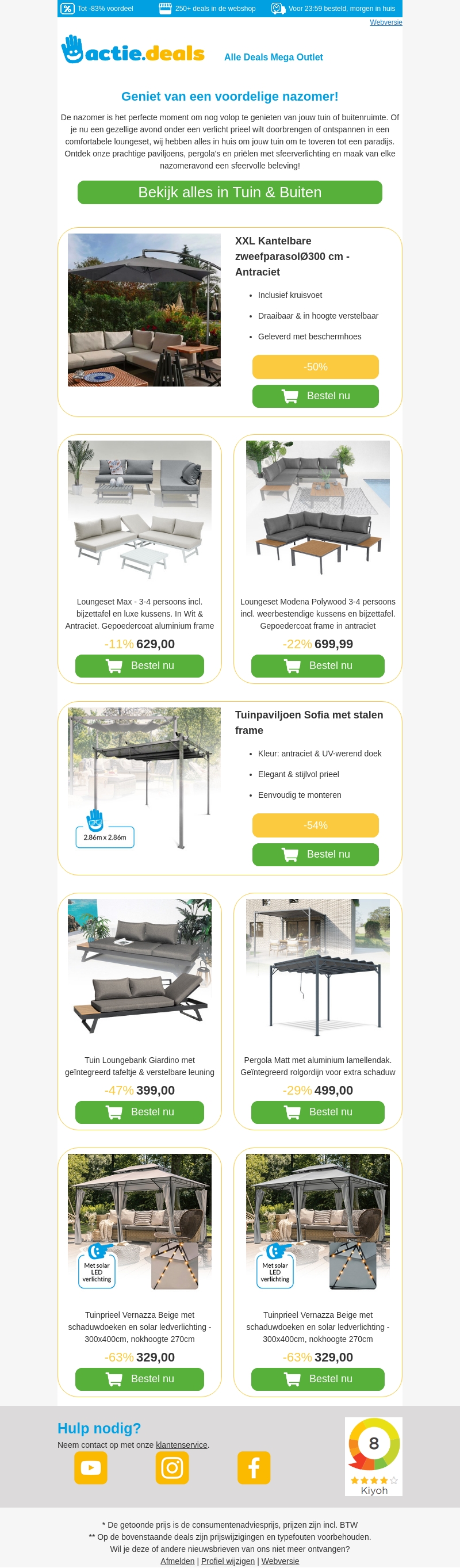 ☀️ Geniet van de nazomer met onze stijlvolle tuinartikelen ☀️ ☀️ Geniet van de nazomer met onze stijlvolle tuinartikelen ☀️