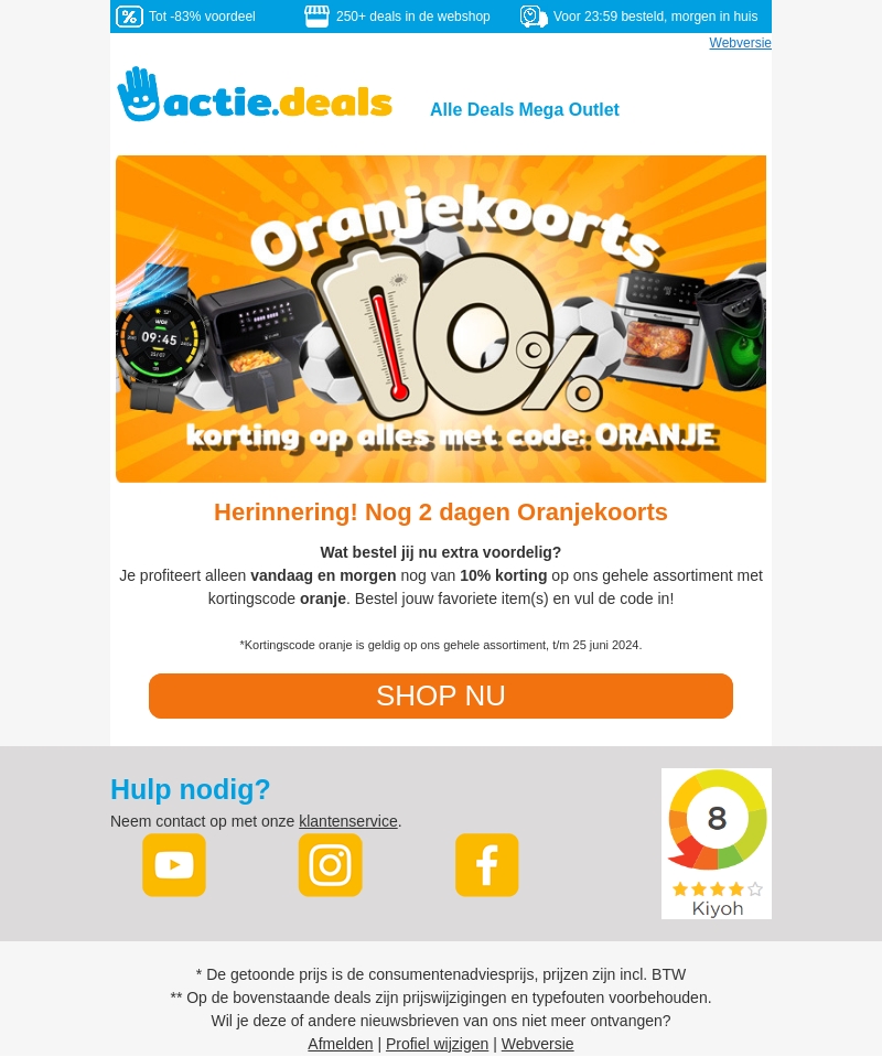 ⚽ Heb jij je Oranjekoorts kortingscode al gebruikt? 🟠 ⚽ Heb jij je Oranjekoorts kortingscode al gebruikt? 🟠