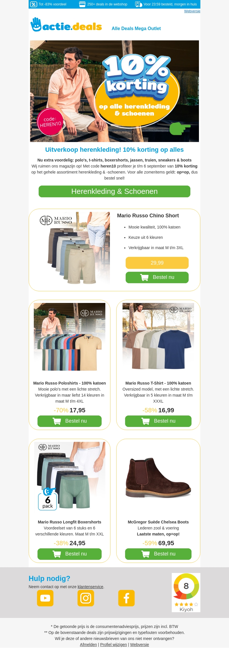 π₯ Herenkleding & Schoenen Zomer Sale! π₯ | 10% korting op alles π₯ Herenkleding & Schoenen Zomer Sale! π₯ | 10% korting op alles