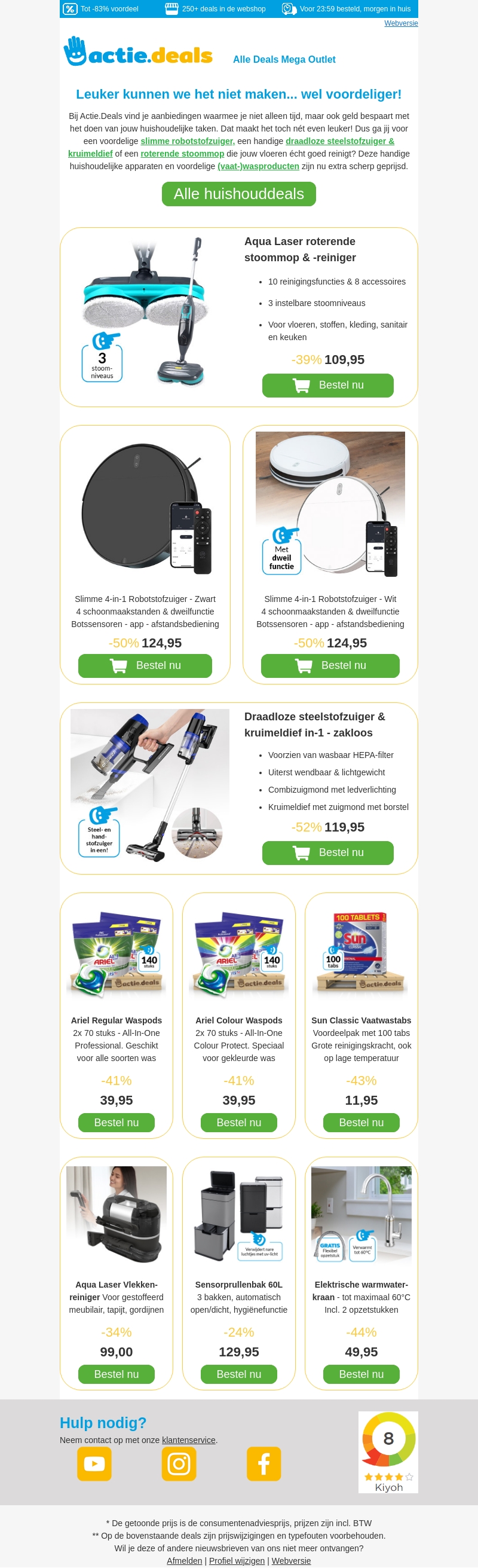 ๐งน Jouw huis, was & vaat voordelig schoon | Stofzuigers, Ariel waspods, Sun tabs, Sensorprullenbakken en meer ๐งน Jouw huis, was & vaat voordelig schoon | Stofzuigers, Ariel waspods, Sun tabs, Sensorprullenbakken en meer