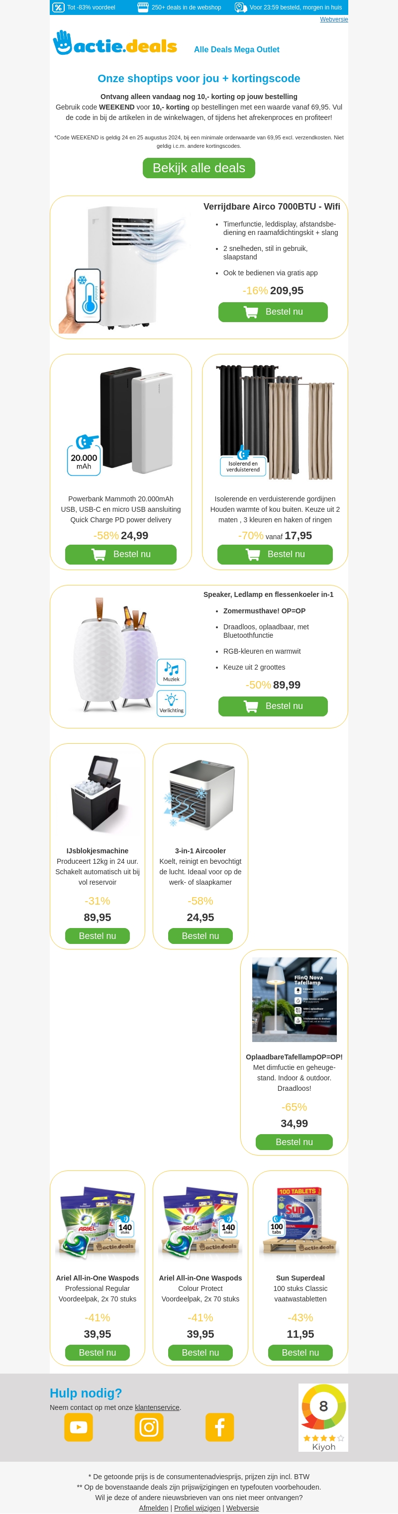 ❤️ Top 10 van de week ❤️ | Zomeritems | Wonen | Airco's | Huishouden en meer ❤️ Top 10 van de week ❤️ | Zomeritems | Wonen | Airco's | Huishouden en meer