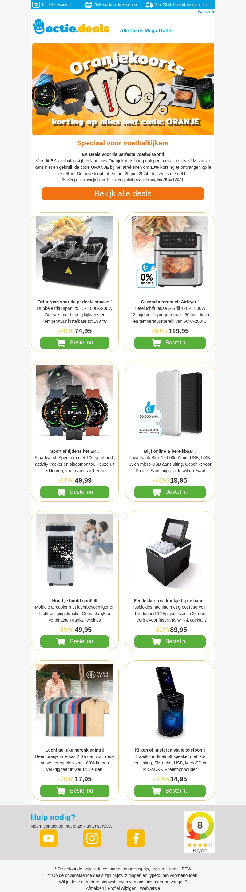 ⚽ Vier het EK 2024 met Oranjekoorts! 🟠 Ontvang 10% korting op alles! ⚽ Vier het EK 2024 met Oranjekoorts! 🟠 Ontvang 10% korting op alles!