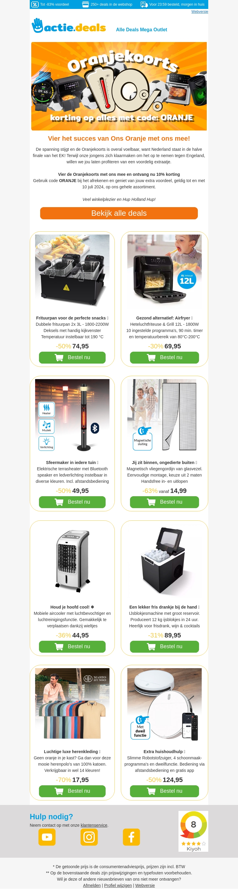 β½ Voel de Oranjekoorts en scoor 10% korting! π¦ β½ Voel de Oranjekoorts en scoor 10% korting! π¦