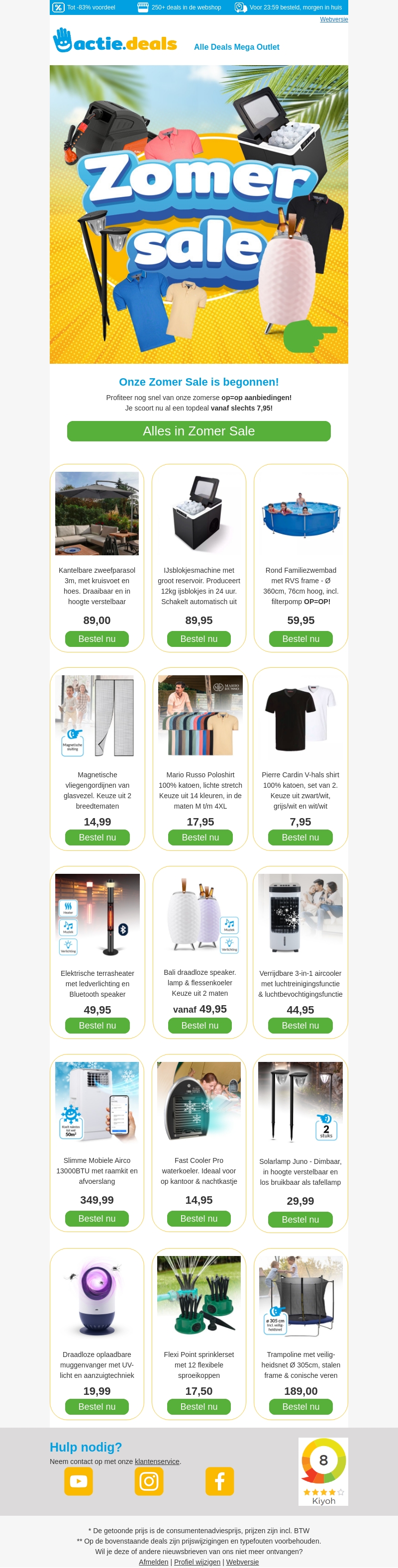 🔥 Zomer Sale! Aanbiedingen vanaf slechts 7,95 🔥 🔥 Zomer Sale! Aanbiedingen vanaf slechts 7,95 🔥