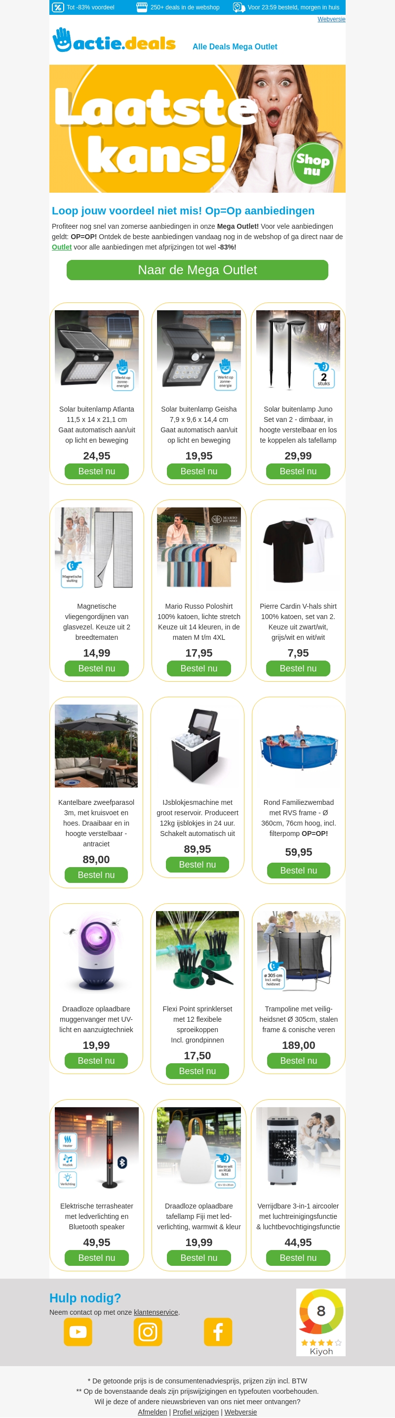 ☀️ Zonnig veel voordeel in de Mega Outlet | tot -83% ☀️ ☀️ Zonnig veel voordeel in de Mega Outlet | tot -83% ☀️