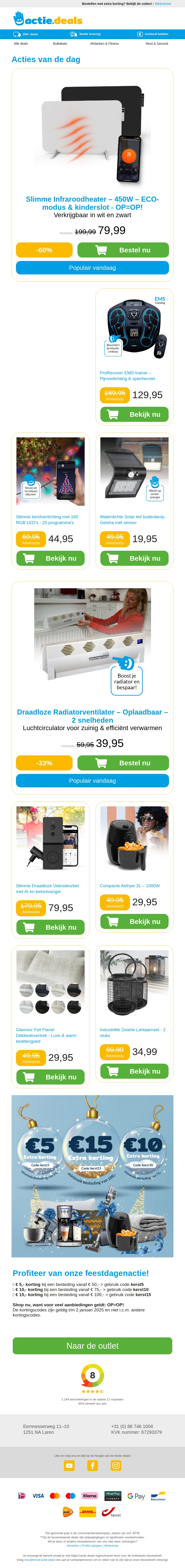 Infrarood Paneelheater OP=OP | Roterende stoommop | EMS-trainer | Gekleurde kerstlampjes | Solar wandlamp Infrarood Paneelheater OP=OP | Roterende stoommop | EMS-trainer | Gekleurde kerstlampjes | Solar wandlamp