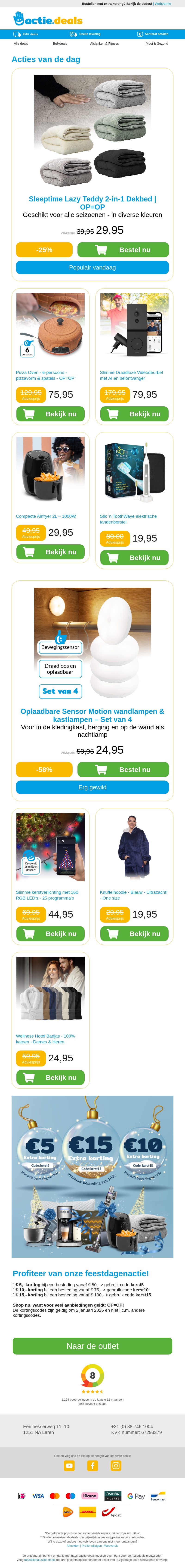 Lazy Teddy 2-in-1 Dekbed | Pizza Oven | Slimme Videodeurbel | Mini Airfryer | Elektrische tandenborstel Lazy Teddy 2-in-1 Dekbed | Pizza Oven | Slimme Videodeurbel | Mini Airfryer | Elektrische tandenborstel