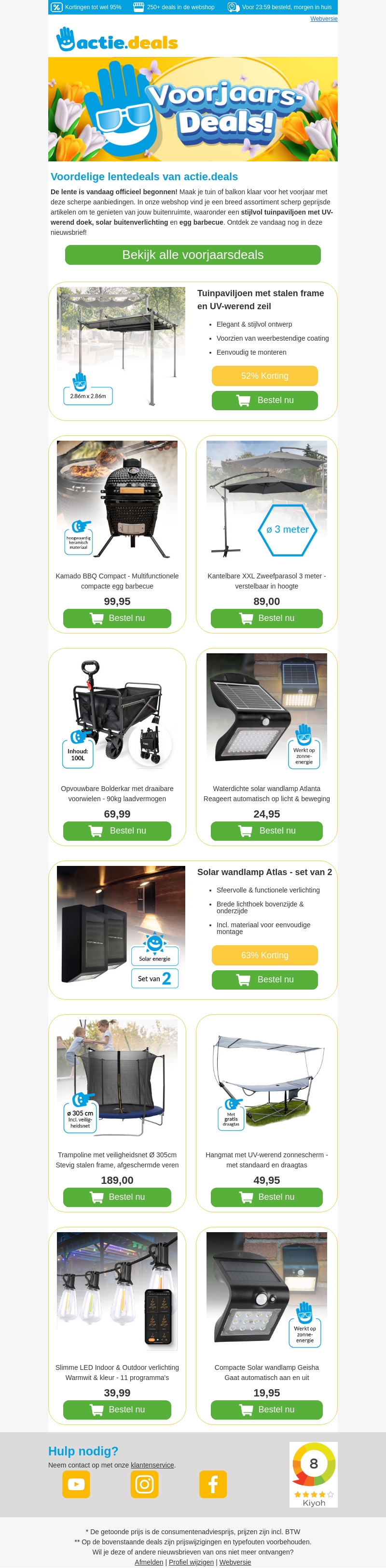 ☀️ Vier de start van de lente met hoge korting! ☀️ Vier de start van de lente met hoge korting!