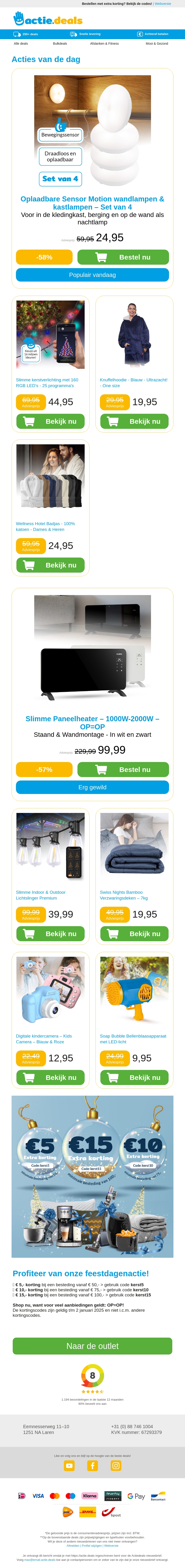 Sensor LED-lampen | Slimme kerstverlichting | Knuffelhoodie | Hotelbadjassen | Koelkast draaiplateau Sensor LED-lampen | Slimme kerstverlichting | Knuffelhoodie | Hotelbadjassen | Koelkast draaiplateau