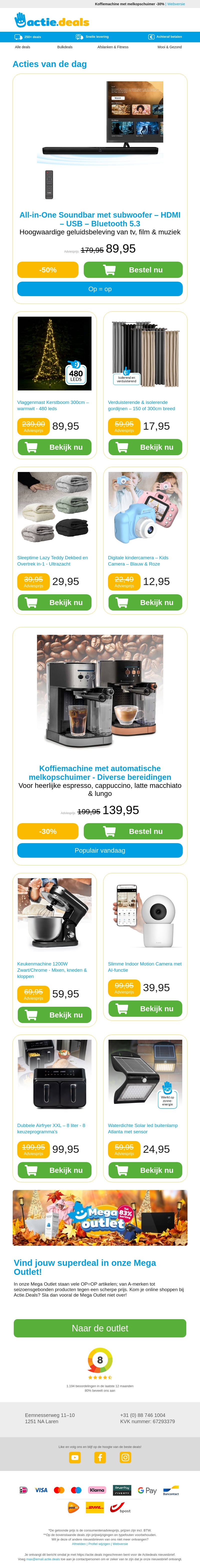 Soundbar met subwoofer | Vlaggenmast kerstboom | Isolerende gordijnen | Lazy Teddy dekbed | Digitale Kids Camera Soundbar met subwoofer | Vlaggenmast kerstboom | Isolerende gordijnen | Lazy Teddy dekbed | Digitale Kids Camera