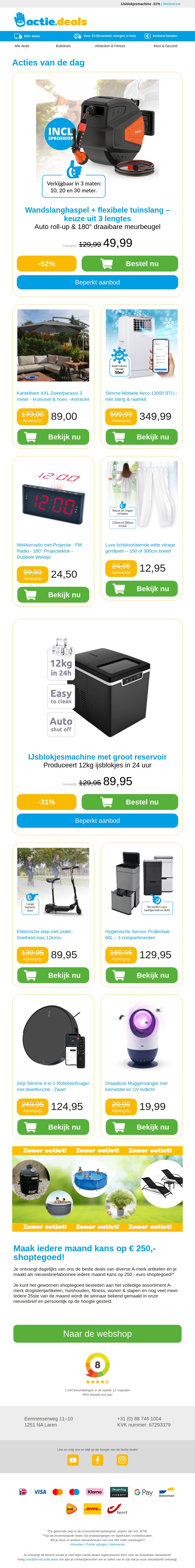 Wandslanghaspel | XXL Zweefparasol | Slimme Airco | Vitrage | Vitalmaxx trainingsset Wandslanghaspel | XXL Zweefparasol | Slimme Airco | Vitrage | Vitalmaxx trainingsset