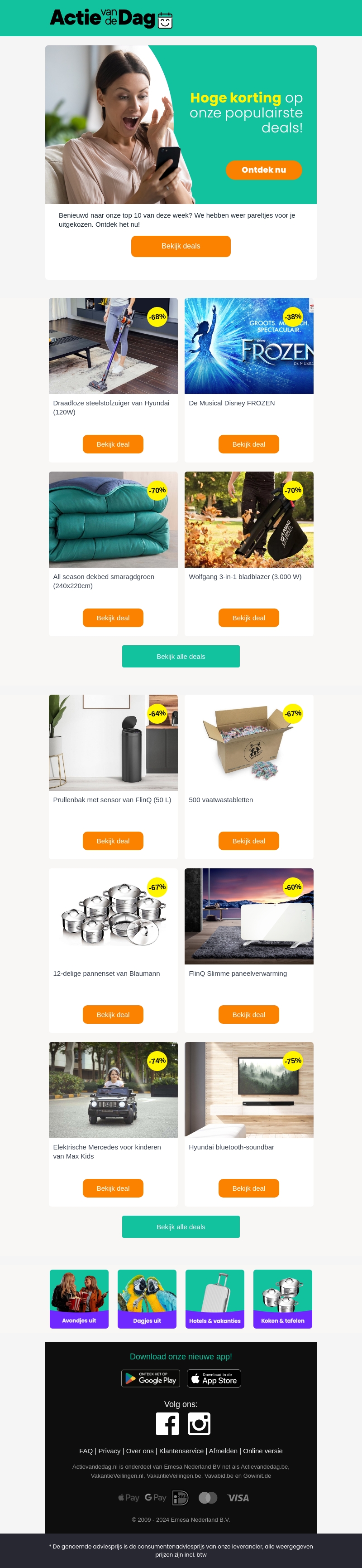 Bekijk de 10 beste deals van deze week🏆 Bekijk de 10 beste deals van deze week🏆